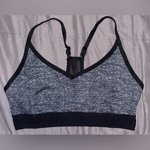PINK Victoria's Secret Black and Gray Sports Bra